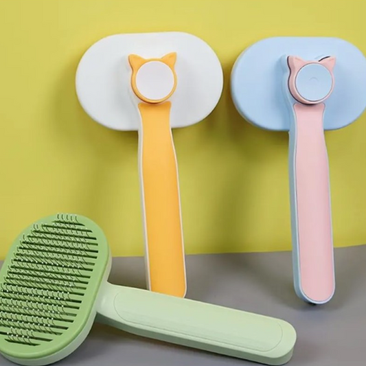 Self-Cleaning Pet Brush for Cats and Dogs