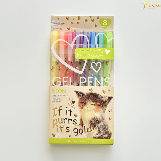 Bruno Visconti 8’li Neon Jel Kalem Seti – 0.8 mm Uç