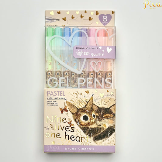 Bruno Visconti 8’li Pastel Jel Kalem Seti – 0.8 mm Uç