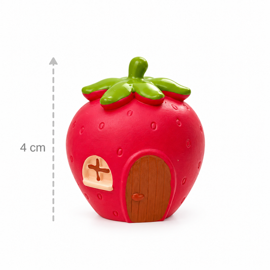 Çilek Ev Tasarımlı Mini Dekoratif Biblo – 4 cm