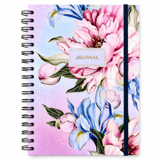Şakayık Çiçek Tasarımlı Telli Defter